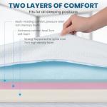 Memory Foam Mattress Topper With Washable Cover