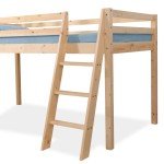 Pine Wood Kids Mid Sleeper Bunk Bed with Slide