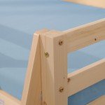 Pine Wood Kids Mid Sleeper Bunk Bed with Slide