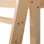 Pine Wood Kids Mid Sleeper Bunk Bed with Slide