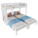 Triple Sleeper Wooden Bunk Bed in White