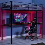 X-Rocker High Sleeper Bunk Bed with Desk
