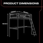 X-Rocker High Sleeper Bunk Bed with Desk