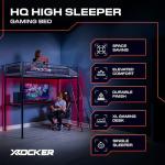 X-Rocker High Sleeper Bunk Bed with Desk
