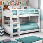 Stone White Wooden Single Bunk Bed By Julian Bowen