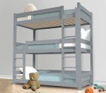 Triple Pine Wood Bunk Bed for Kids