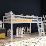 Kids Pine Wooden Loft Bunk Bed Frame