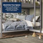 Sturdy Wooden Single Bunk Bed for Kids - Grey