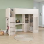 Seconique Jupiter White Grey High Sleeper Bunk Bed