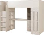 Seconique Jupiter White Grey High Sleeper Bunk Bed