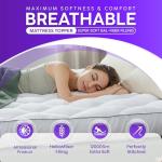 Extra Thick Double Mattress Topper With Hypoallergenic Filling