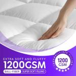 Extra Thick Double Mattress Topper With Hypoallergenic Filling
