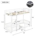Merax Kids Bunk Bed With Safety Rails White