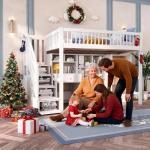 KUIKUI High Sleeper Loft Bed with Desk and Storage