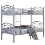 Metal Bunk Bed for Kids with Ladder - Grey