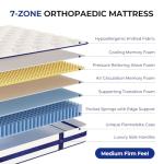 Vesgantti 4FT6 Blue Velvet Pocket Sprung Mattress