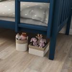 Blue Solid Wood Double Bunk Bed for Kids