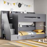 Stylish Double Bunk Bed With Storage For Kids