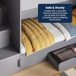 Stylish Double Bunk Bed With Storage For Kids