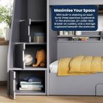 Stylish Double Bunk Bed With Storage For Kids