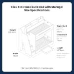 Stylish Double Bunk Bed With Storage For Kids