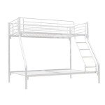 Triple Sleeper Metal Bunk Bed for Kids (White)