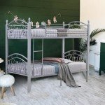 Metal Bunk Bed for Kids with Ladder - Grey