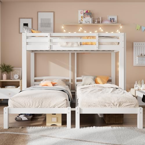 Triple Sleeper Wooden Bunk Bed for Kids