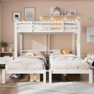 Triple Sleeper Wooden Bunk Bed for Kids