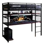 X-Rocker Battlebunk Bunk Bed with Desk - Black