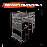 X-Rocker Battlebunk Bunk Bed with Desk - Black