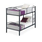 Black Metal Bunk Bed Frame for Kids & Teens