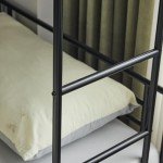 Twin Over Twin Metal Bunk Bed with Ladder