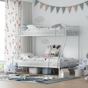 Triple Metal Bunk Bed Frame for Kids and Adults