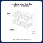 Detachable Grey Bunk Bed by Flair Koop