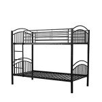 Black Metal Bunk Bed Frame for Kids & Teens