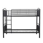 Black Metal Bunk Bed Frame for Kids & Teens