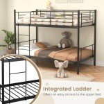 Space-Saving Metal Bunk Bed Frame for Kids & Adults