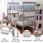 Panana Grey Wooden Bunk Bed For Kids
