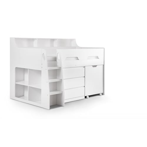 Julian Bowen White Wood Midsleeper Bunk Bed