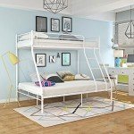 Panana Triple Metal Bunk Bed Frame - White