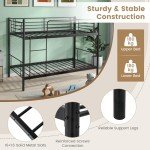 Space-Saving Metal Bunk Bed Frame for Kids & Adults