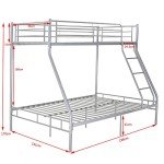 Panana Triple Metal Bunk Bed Frame - White