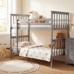 Panana Wooden Bunk Bed For Kids Grey