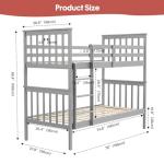 Panana Wooden Bunk Bed For Kids Grey
