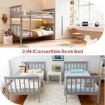 Panana Wooden Bunk Bed For Kids Grey