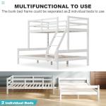 Stylish White Triple Sleeper Bunk Bed Frame