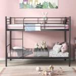 Space-Saving Metal Bunk Bed Frame for Kids & Adults