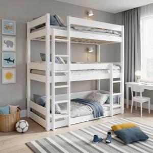 Triple Sleeper Bunk Bed for Kids – Pine Wood