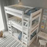 Triple Sleeper Bunk Bed for Kids – Pine Wood